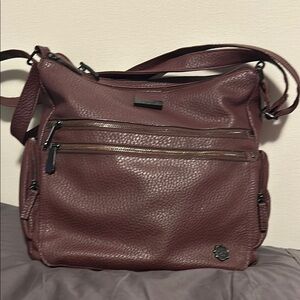 Fiorelli Textured Burgundy Shoulder Bag